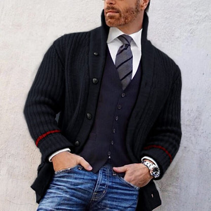 Contrast Pocket V-Neck Cardigan