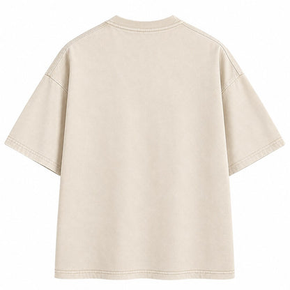 Japanese Style Knife Cat Washed T-Shirt