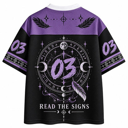 Mystic Raven Crystal Number 03 V-Neck Mesh Jersey