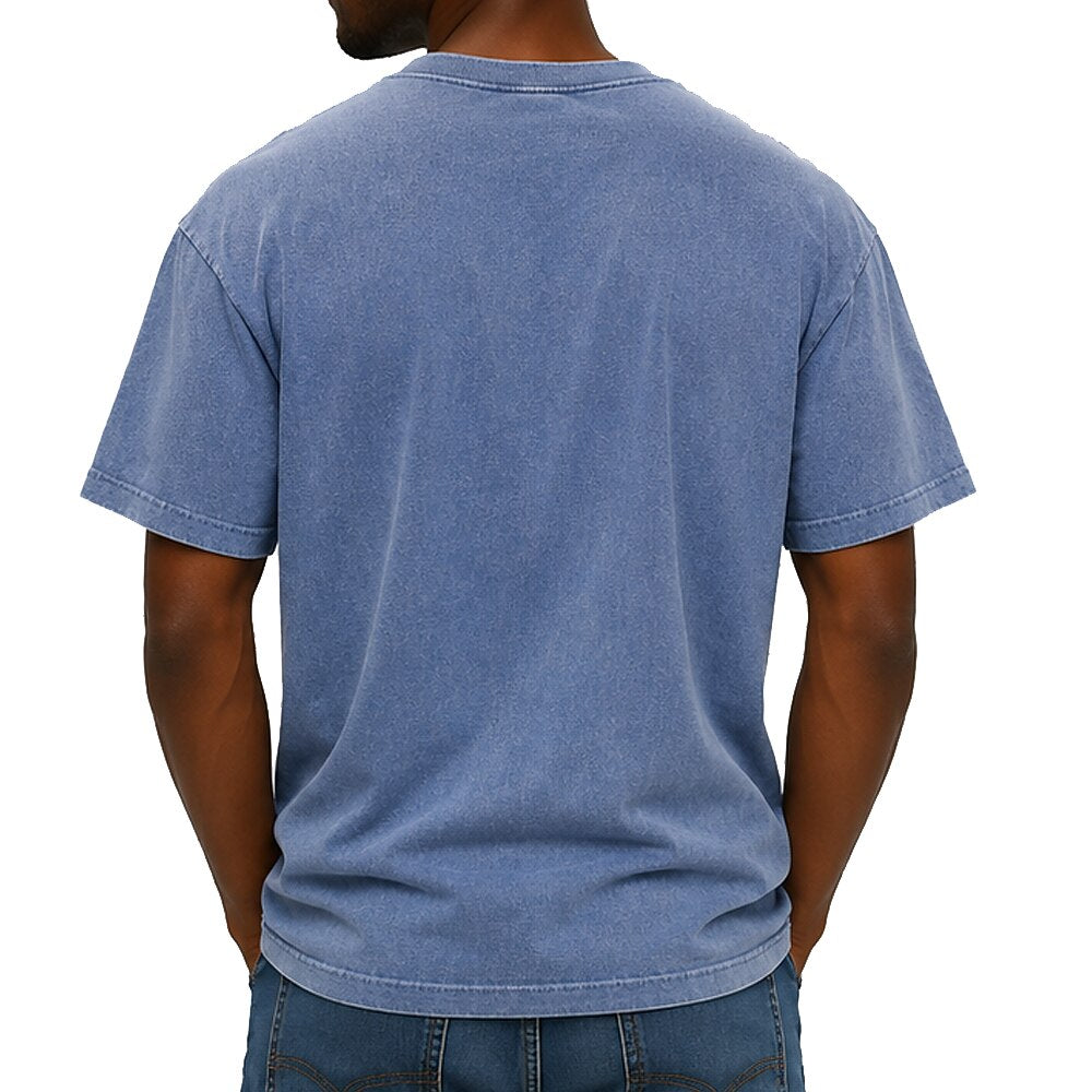 Men's 1900s Carriage Quote Print Short Sleeve Vintage T-Shirt