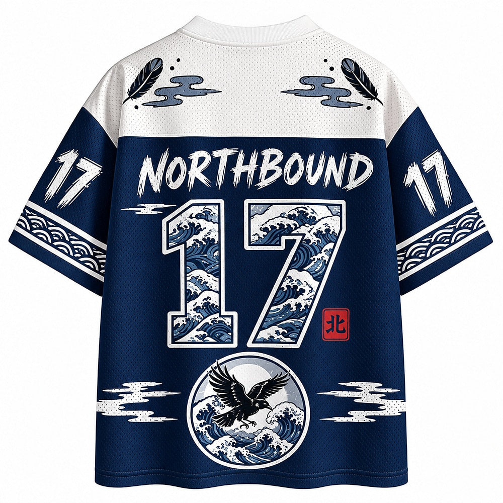 Moonlit Eagle Wave Mesh Jersey