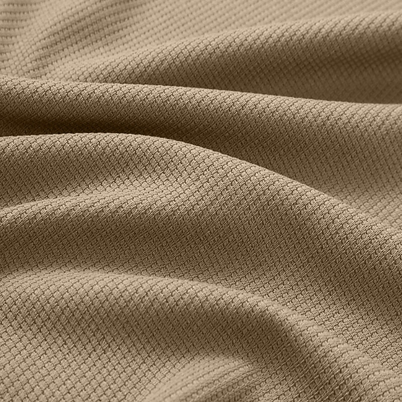 Contrast Elbow Waffle Quarter-Zip Top