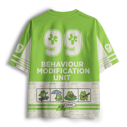 Men's Funny Frog Quote Print Short Sleeve Sports Jersey T-Shirt