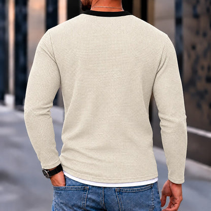 Samurai Soul Cherry Blossom Henley Long Sleeve T-Shirt