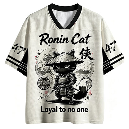 Ronin Cat V-Neck Mesh Jersey