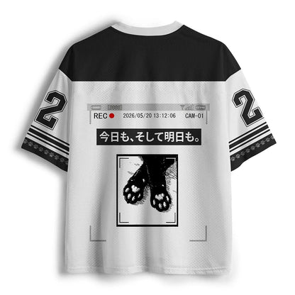 Men's Japanese Daruma Owl Print Short Sleeve Sports Jersey T-Shirt