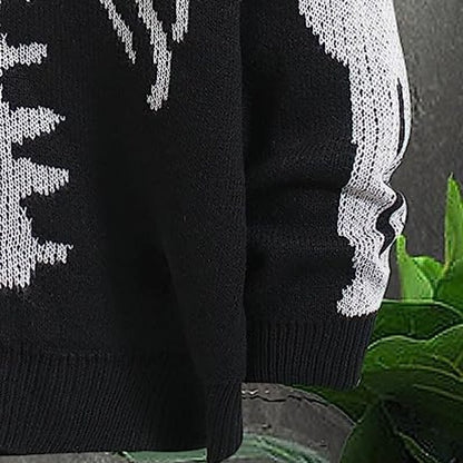 Skeleton Ribcage V-Neck Cardigan