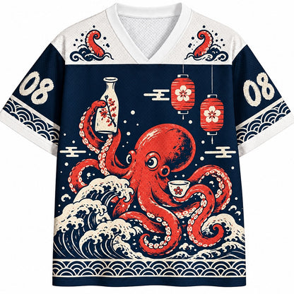Octopus Ocean Wave Mesh Jersey