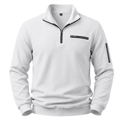 Utility Zip Pocket Waffle Polo