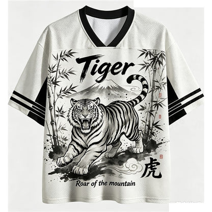Japanese Tiger V-Neck Mesh Jersey