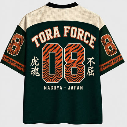 Men's Tiger Number Graphic V-Neck Sports Jersey
