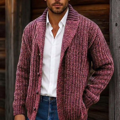Longline Cable Shawl Collar Cardigan