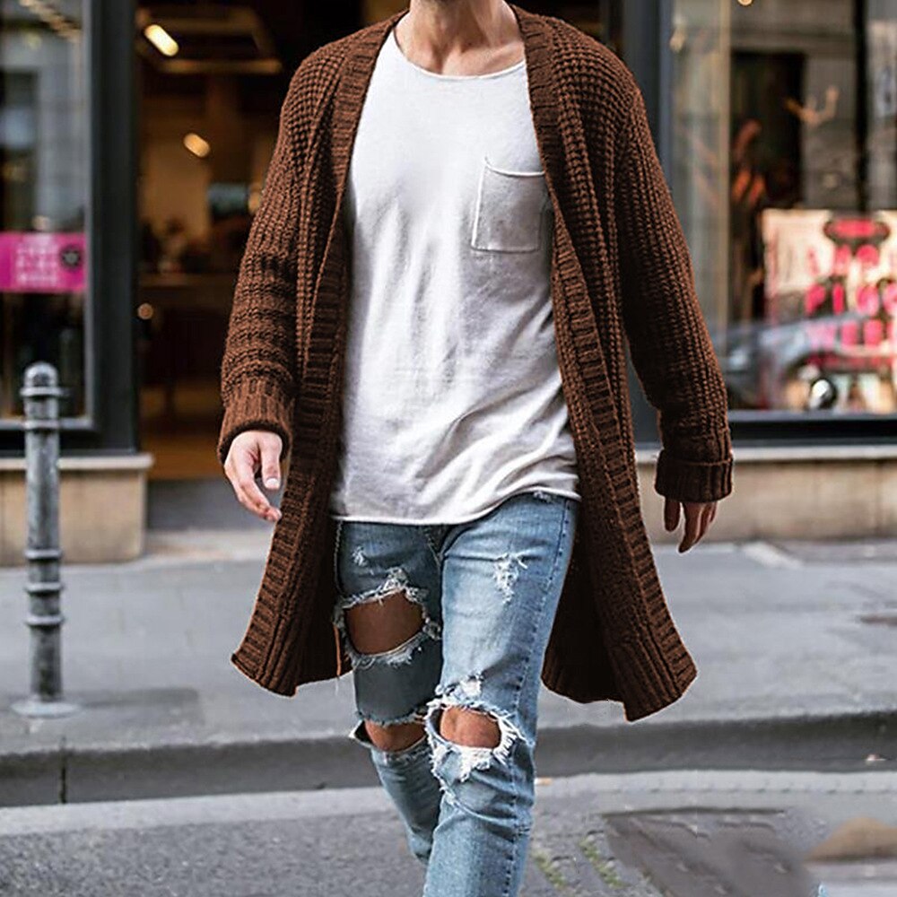 Longline Hooded Pocket Cardigan