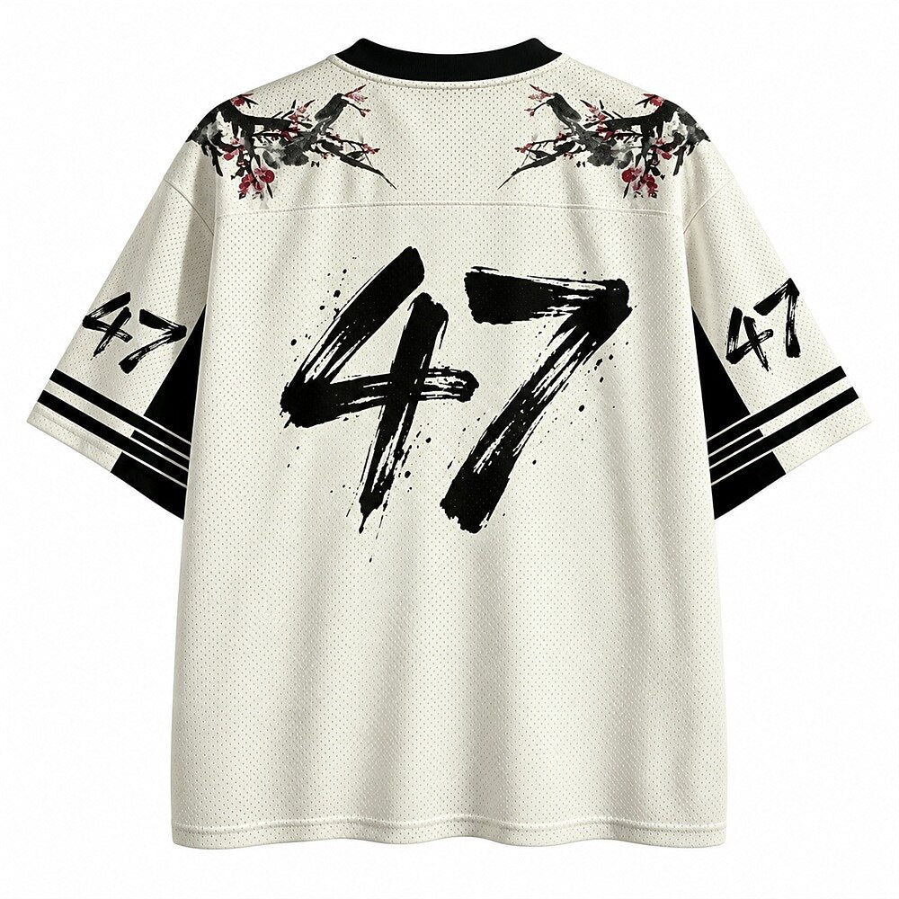 Golden Ronin Dog V-Neck Mesh Jersey