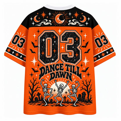 Dance Till Dawn Skeletons V-Neck Mesh Jersey