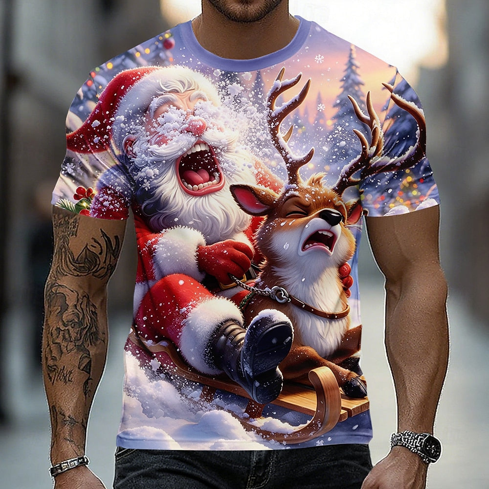 Santa and Reindeer Gift Run T-Shirt