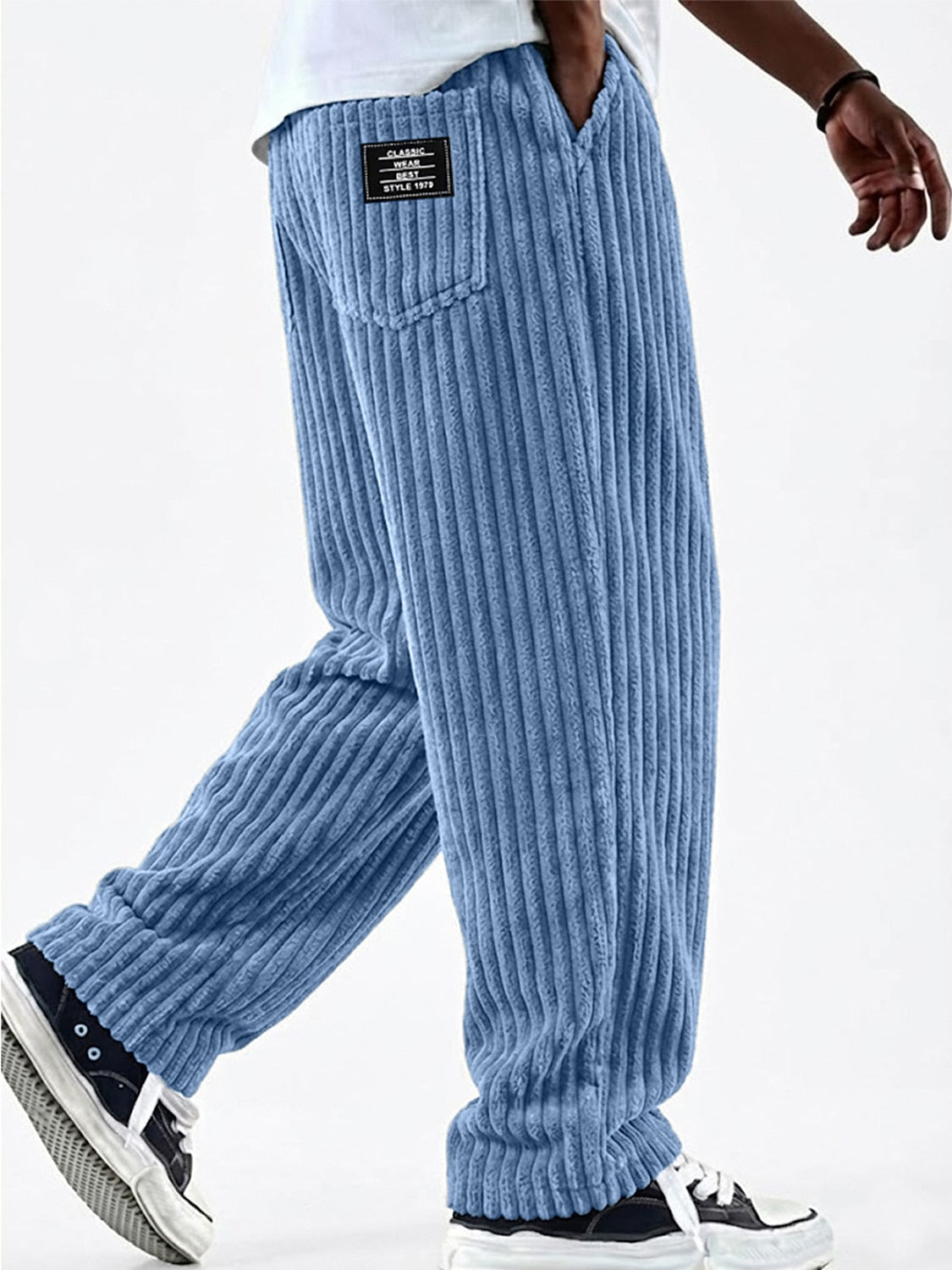 Wide Rib Drawstring Corduroy Pants