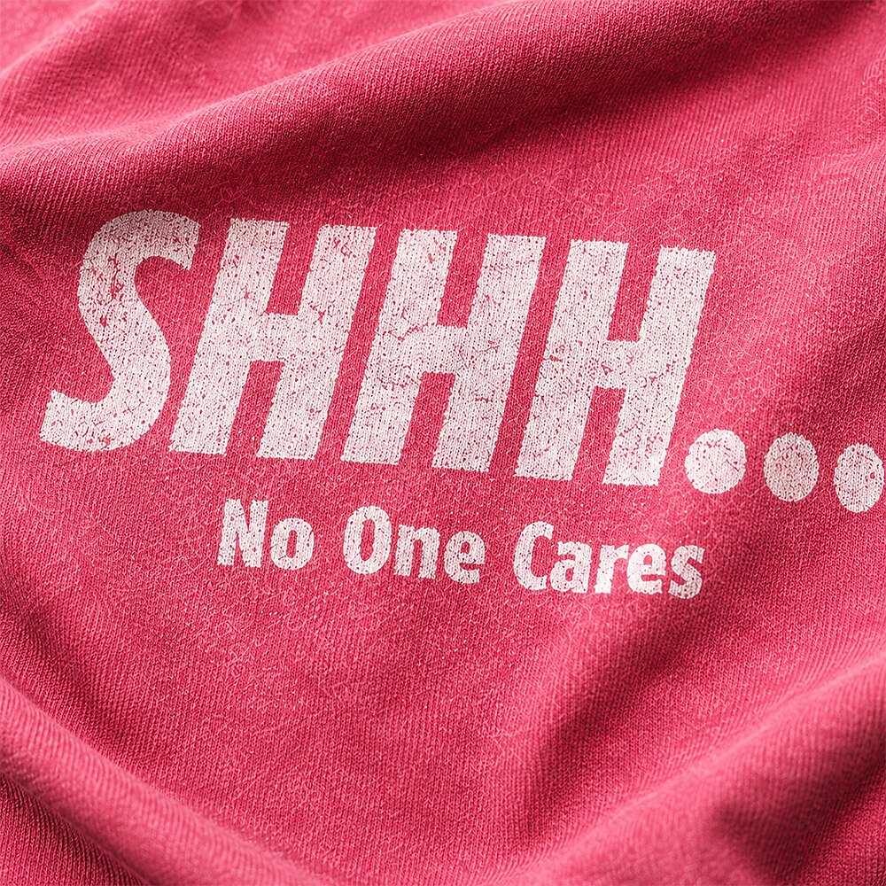 Men's No One Cares Quote Short Sleeve Acid-Wash T-Shirt