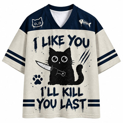 Men's Cat Number 3D Graphic V-Neck Sports Jersey