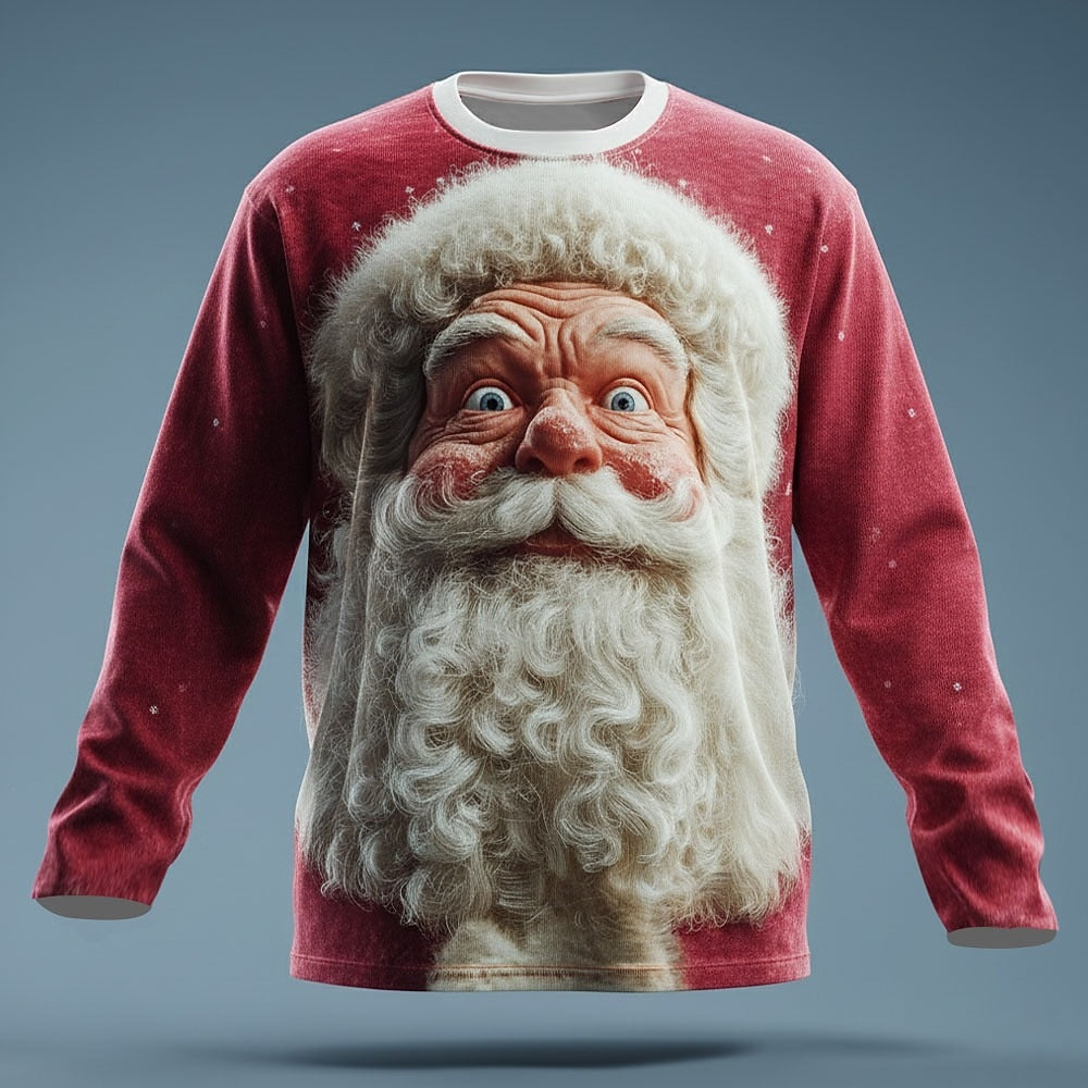 Goofy Christmas Faces Long Sleeve T-Shirt