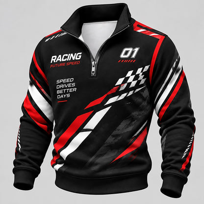 Born to Race Number 77 Half-Zip Sweatshirt