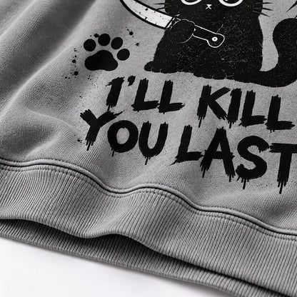 I Like You Knife Cat Crew Neck Sweatshirt
