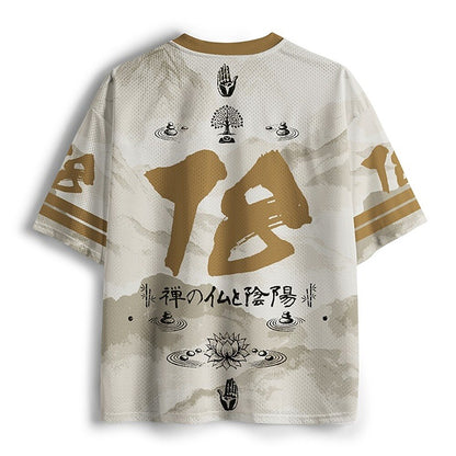Men's White Graphic Number V-Neck Sports Jersey