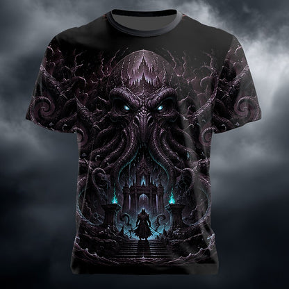 Halloween Men's Cthulhu Cathedral Graphic T-Shirt