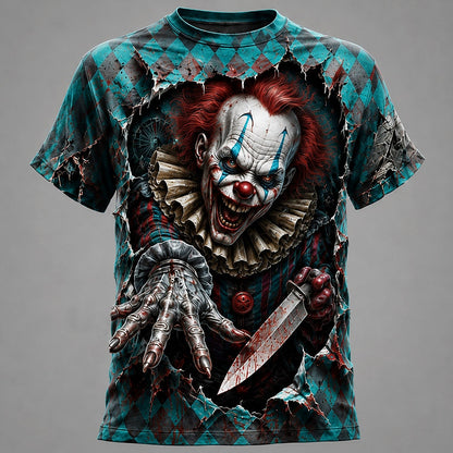 Halloween Men's Creepy Clown Carnival Graphic T-Shirt