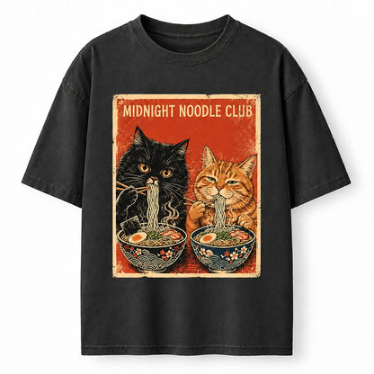 Midnight Noodle Club Cat Heavyweight T-Shirt
