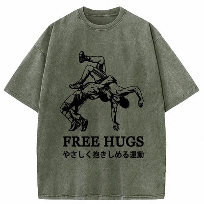 Japanese Style Judo Throw Washed T-Shirt