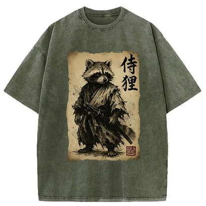 Men's Animal Graphic Washed Cotton T-Shirt