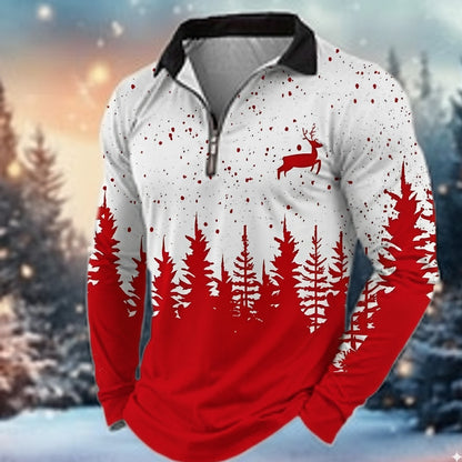 Reindeer Forest Quarter-Zip Polo