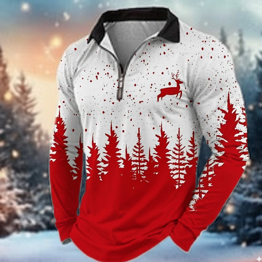 Reindeer Forest Quarter-Zip Polo