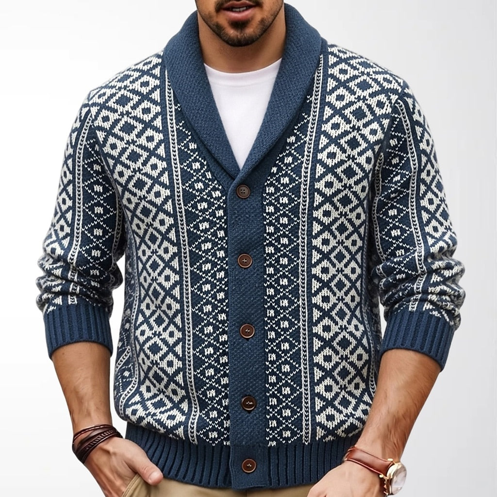Diamond Lattice Shawl Cardigan