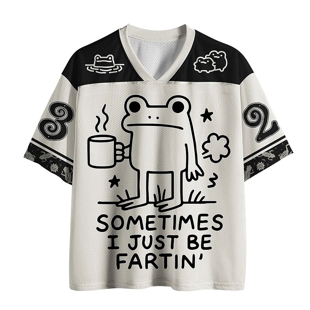 Men's Frog Graphic V-Neck Jersey