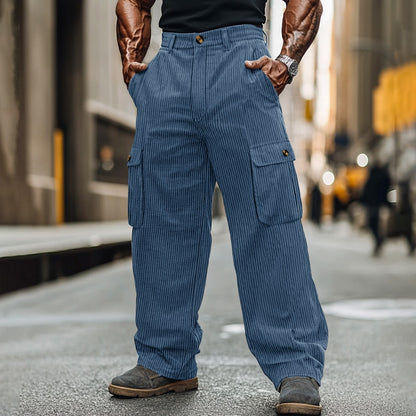 Relaxed Corduroy Utility Cargo Pants
