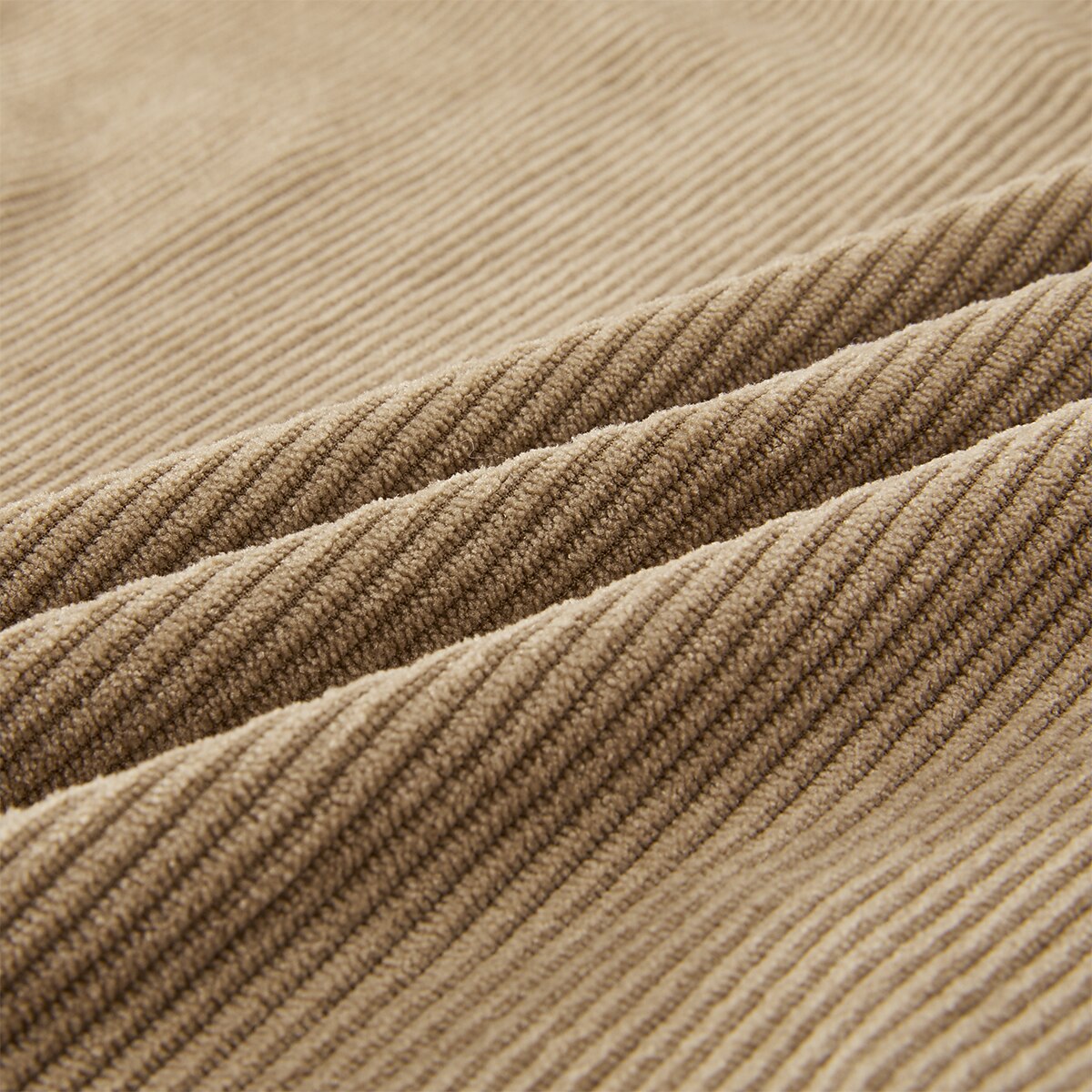 Elbow Patch Corduroy Button-Neck Sweatshirt
