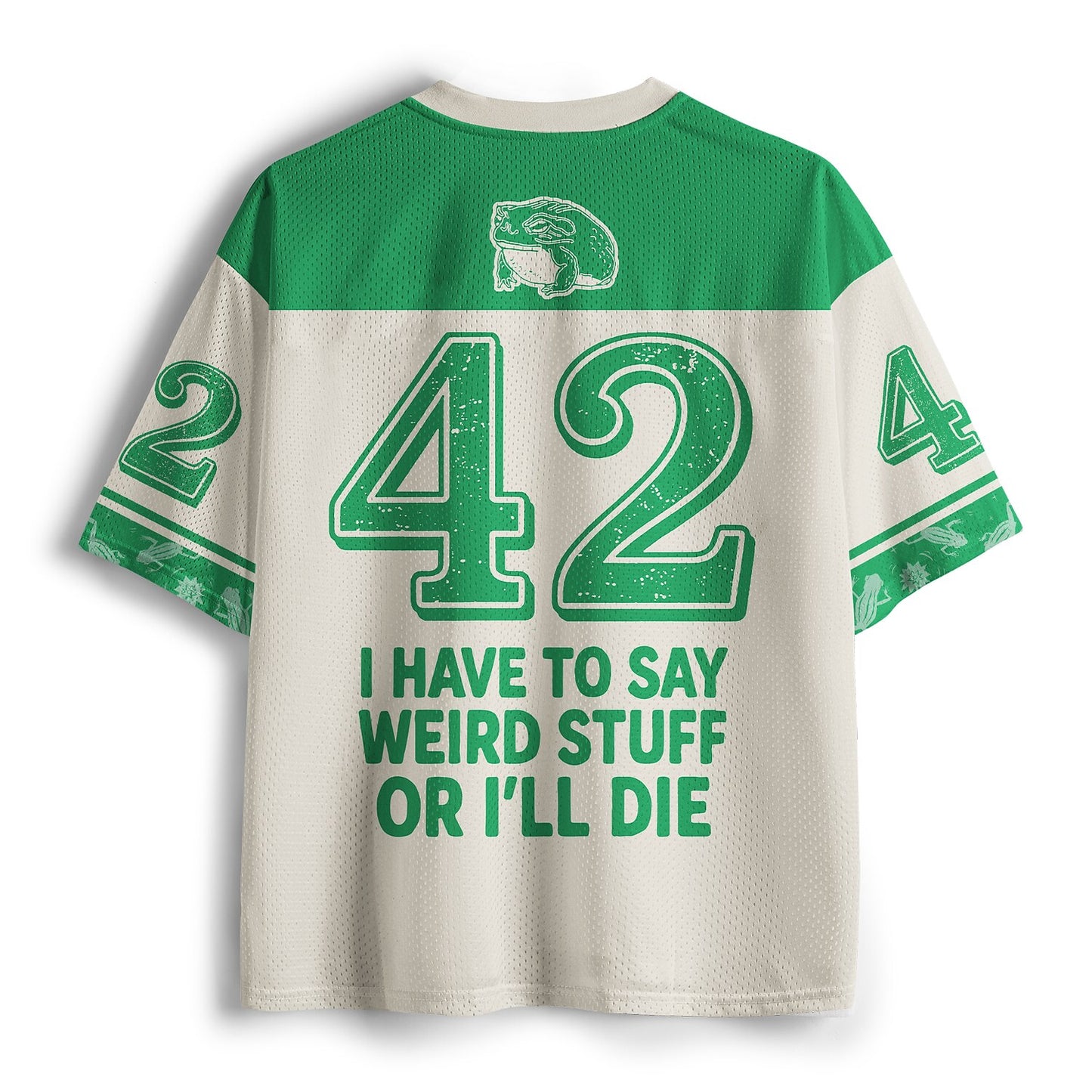 Men's Funny Frog Quote Print Short Sleeve Sports Jersey T-Shirt