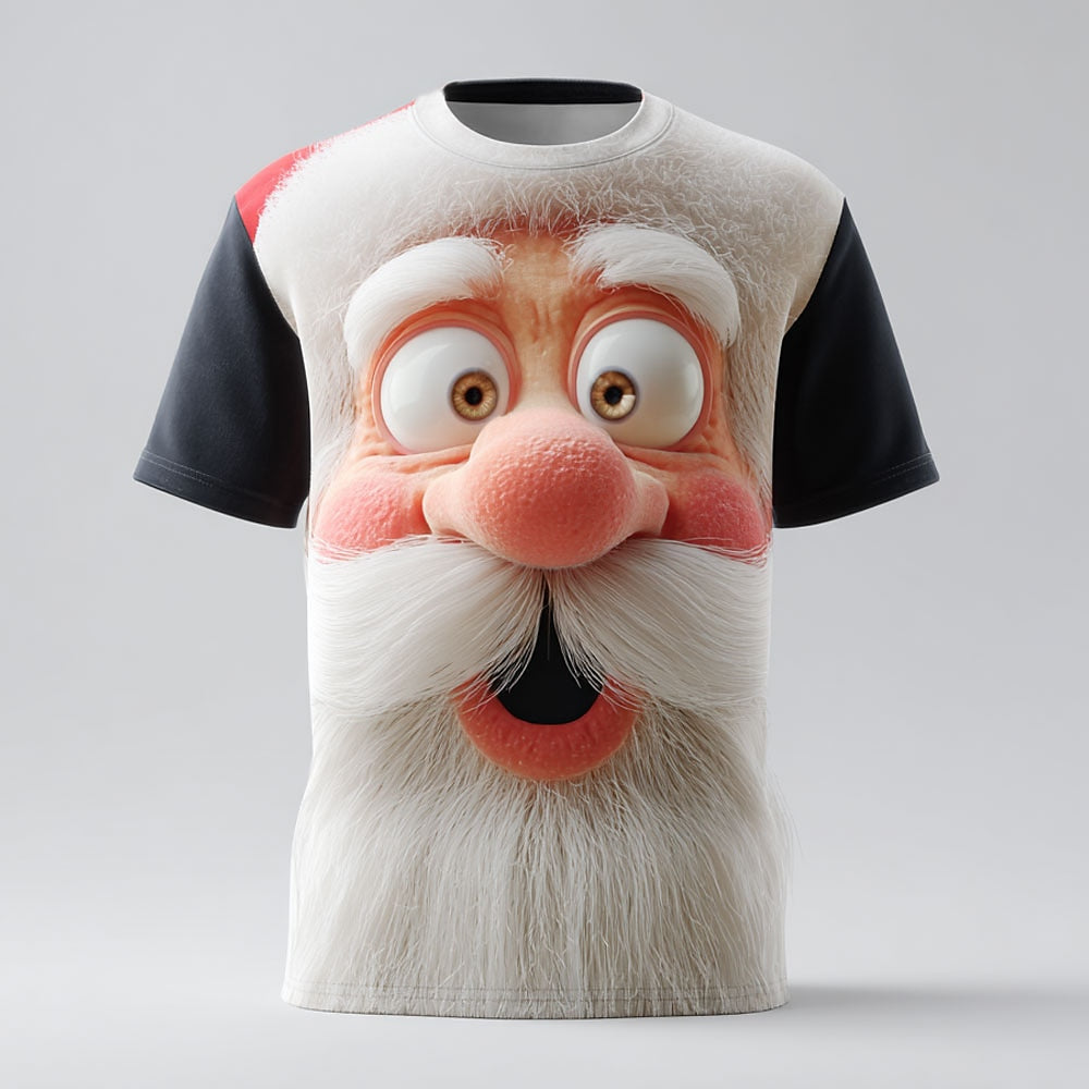 Wide-Eyed Santa Glasses T-Shirt
