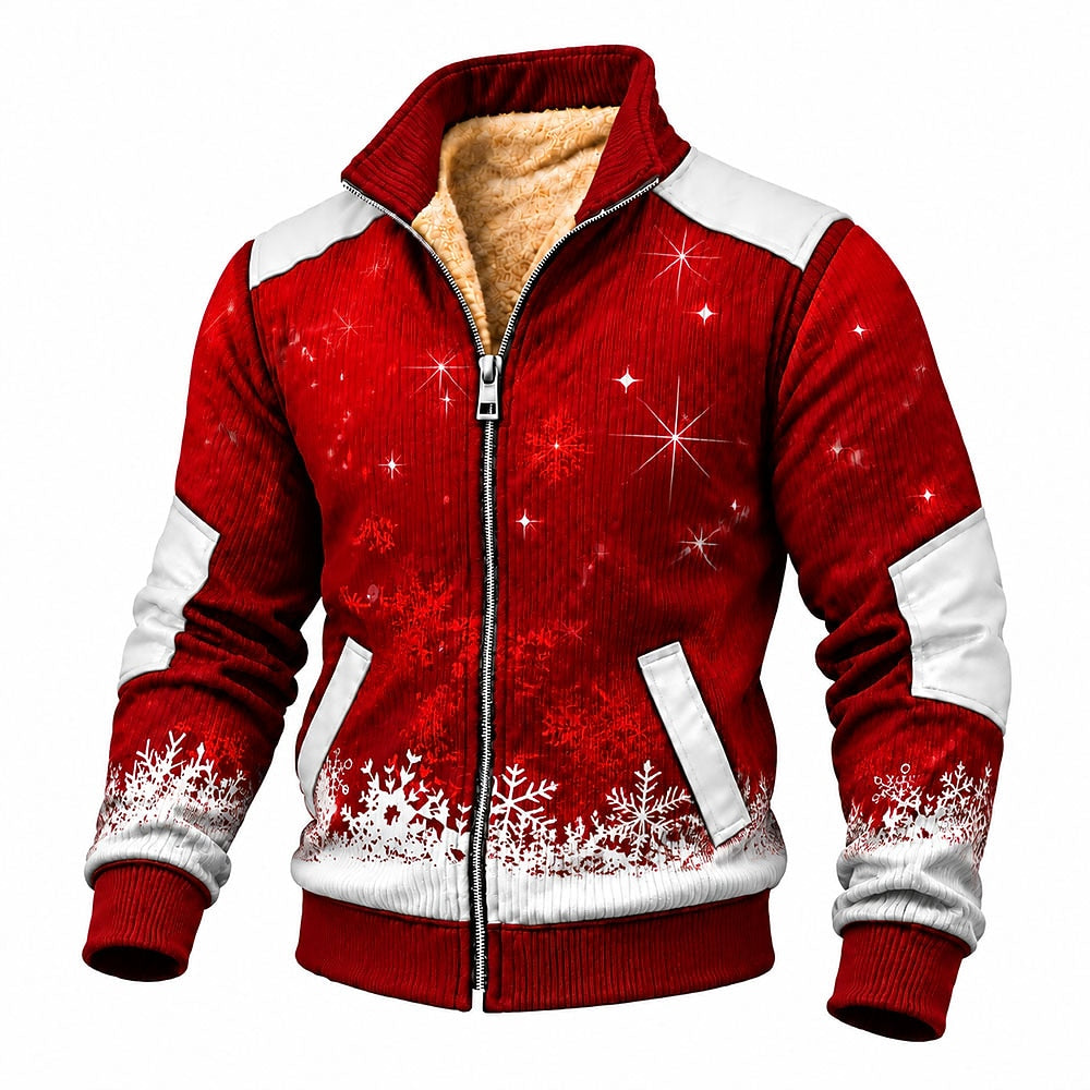 Starlit Snowflake Forest Zip-Up Sweatshirt