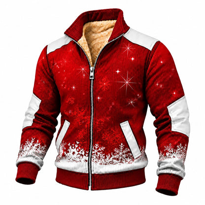 Starlit Snowflake Forest Zip-Up Sweatshirt