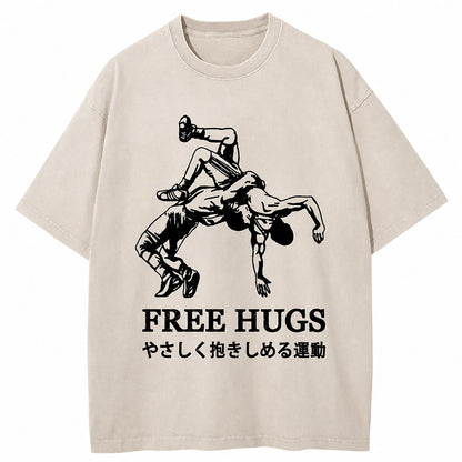 Japanese Style Judo Throw Washed T-Shirt