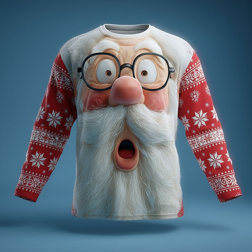 Goofy Christmas Faces Long Sleeve T-Shirt