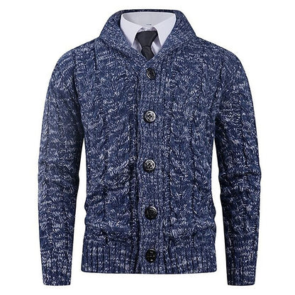 Marl Lapel Pocket Cardigan