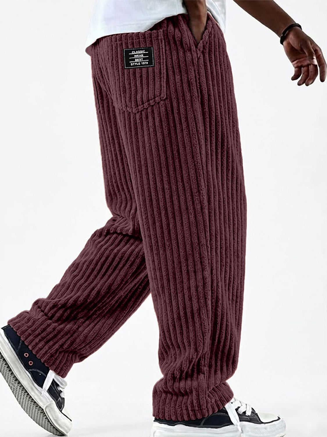 Wide Rib Drawstring Corduroy Pants