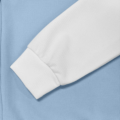 Raglan Color Block Waffle Quarter-Zip Polo
