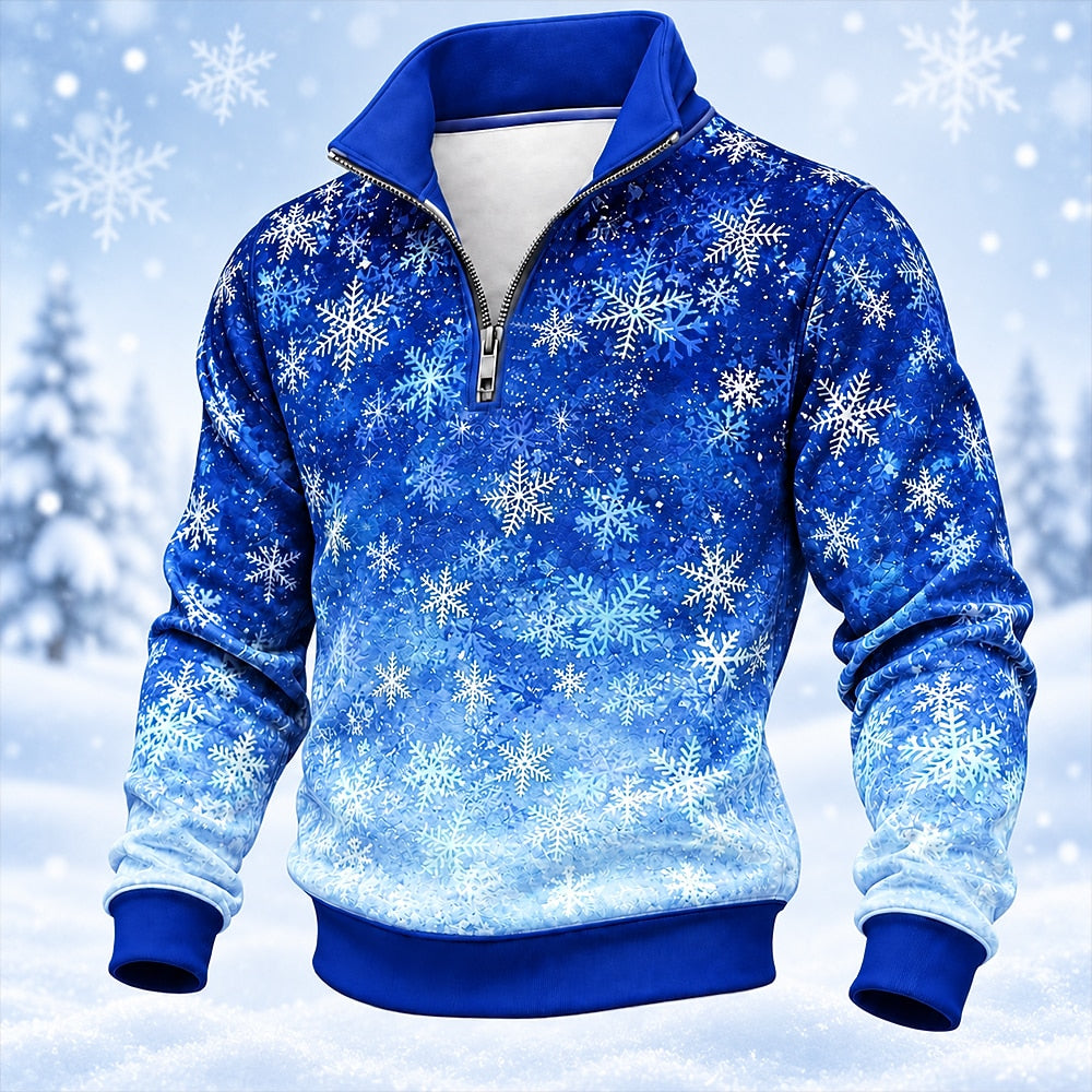 Snowflake Blizzard Half-Zip Sweatshirt