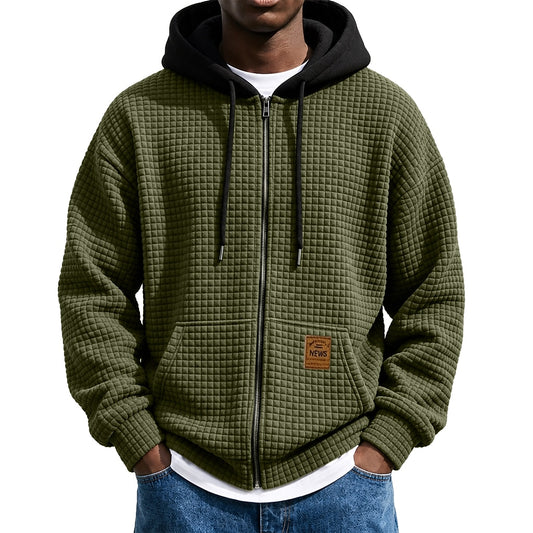 Waffle Quarter-Zip Hoodie