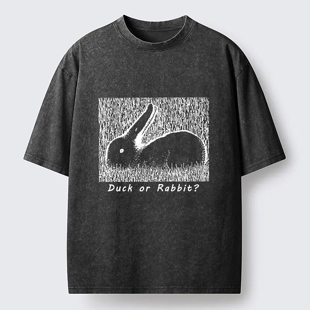 Japanese Style Duck or Rabbit Washed T-Shirt